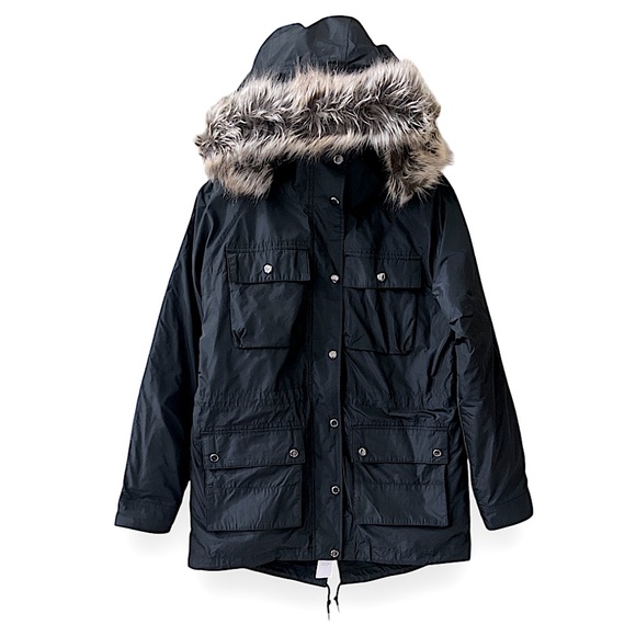 Lands’ End Canvas Collection 3-in-1 Hood. Anorak | Size 10 | Black + Blue | $85 - Picture 2 of 13